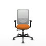 PIQUERAS Y CRESPO Silla de oficina Zulema con mecanismo Sincro/Traslack Naranja y Blanco