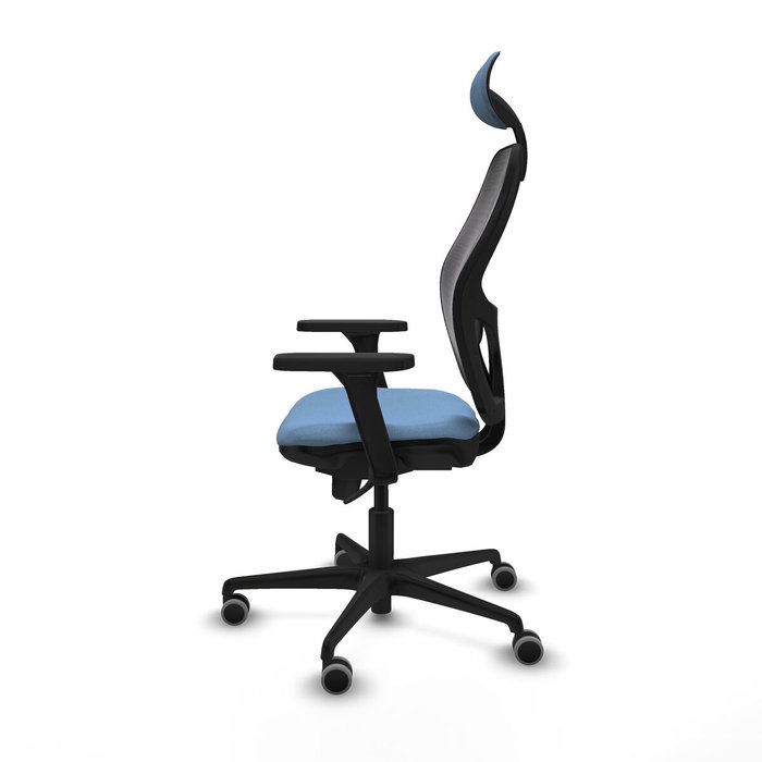PIQUERAS Y CRESPO Silla de oficina Jorquera con mecanismo Sincro, Azul cielo/Negro PIQUERAS Y CRESPO Silla de oficina Jorquera con mecanismo Sincro, Azul cielo/Negro