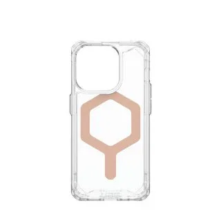 Urban Armor Gear (UAG) Plyo Series Carcasa Rugged Magsafe para Apple iPhone 15 Pro (6.1") - Transparente con Oro Rosa | Antigolpes, Resistente a Rayones