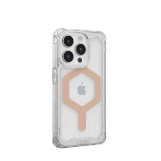 Urban Armor Gear (UAG) Plyo Series Carcasa Rugged Magsafe para Apple iPhone 15 Pro (6.1") - Transparente con Oro Rosa | Antigolpes, Resistente a Rayones