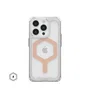 Urban Armor Gear (UAG) Plyo Series Carcasa Rugged Magsafe para Apple iPhone 15 Pro (6.1") - Transparente con Oro Rosa | Antigolpes, Resistente a Rayones