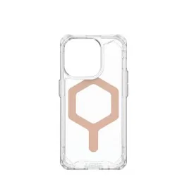 Urban Armor Gear (UAG) Plyo Series Carcasa Rugged Magsafe para Apple iPhone 15 Pro (6.1") - Transparente con Oro Rosa | Antigolpes, Resistente a Rayones
