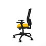PIQUERAS Y CRESPO Silla de oficina Horna Amarillo/Negro con Brazos 3D