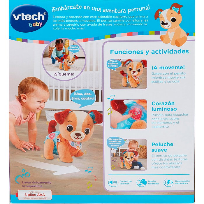 V-Tech Cachorrito Pasitos 80-579322, Mascota de Peluche Interactiva, Camina y Aprende con Frases y Música, Juguete para Bebés +9 Meses V-Tech Cachorrito Pasitos 80-579322, Mascota de Peluche Interactiva, Camina y Aprende con Frases y Música, Juguete para Bebés +9 Meses