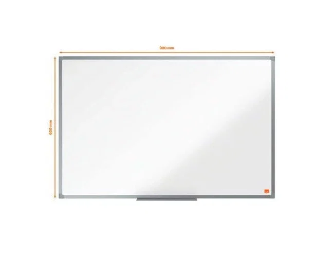 NOBO Pizarra blanca magnética Essence de acero vitrificado 90x60 cm