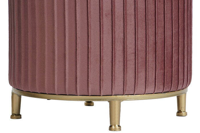 DKD Home Decor Set de 3 Reposapiés de Terciopelo