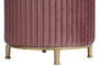 DKD Home Decor Set de 3 Reposapiés de Terciopelo