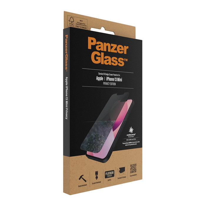 PanzerGlass Protector de pantalla con filtro de privacidad para Apple iPhone 13 Mini