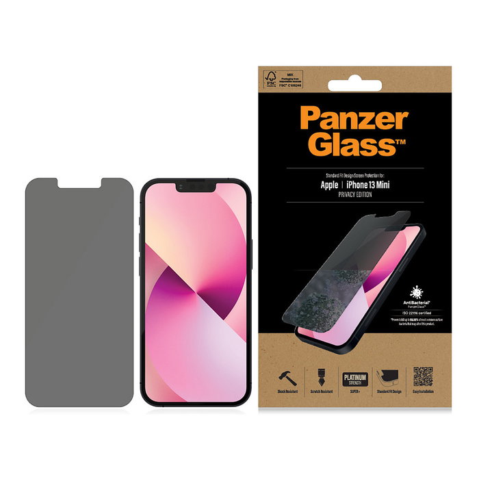 PanzerGlass Protector de pantalla con filtro de privacidad para Apple iPhone 13 Mini