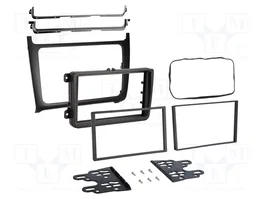 ACV Bastidor de montaje de radio 2 DIN para VW Polo V (6R) 2014-2017, negro