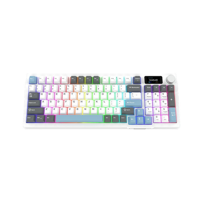 Aqirys Atria White Klawiatura Mechaniczna 96% Layout Polski Przewodowa 95 Klawiszy