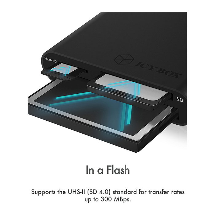 Icy ICY BOX IB-CR301-U3 Multi Card Reader USB 3.0 con Tipo-C