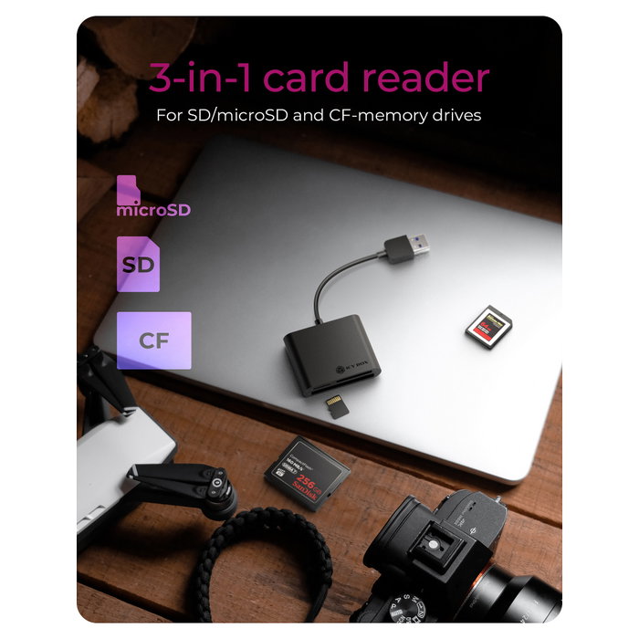 Icy ICY BOX IB-CR301-U3 Multi Card Reader USB 3.0 con Tipo-C