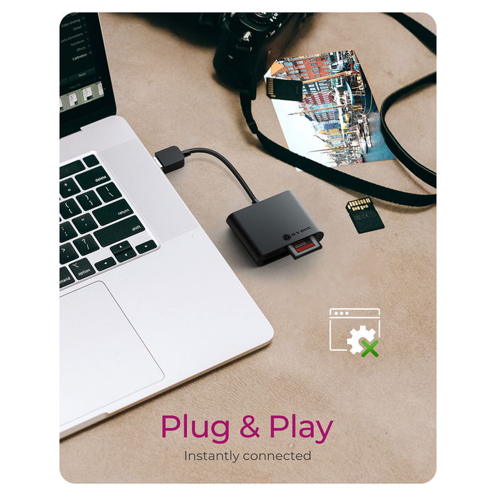 ICY BOX IB-CR301-U3 Lector de Tarjetas USB 3.0 para SD, MicroSD y CF