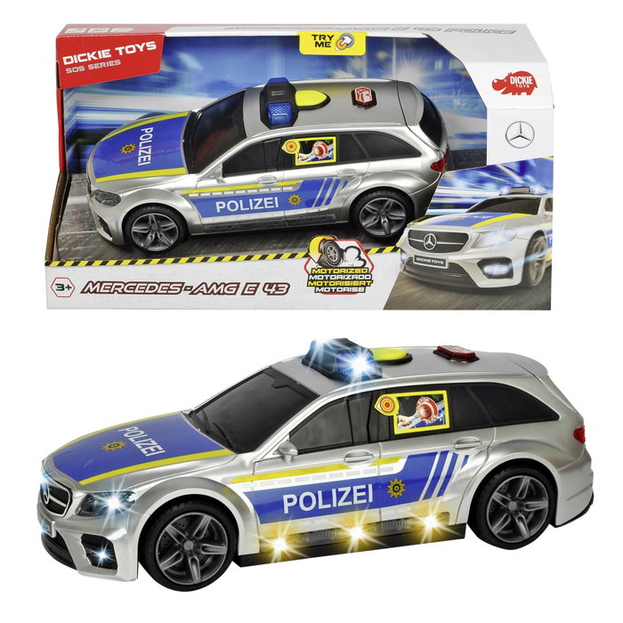 Dickie Mercedes AMG E 43 Policía Blue / Silver 1:16 Dickie Mercedes AMG E 43 Policía Blue / Silver 1:16