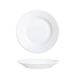 ARC Plato Hondo OPAL - Plato de Postre o Sopero en Porcelana Opalina, Diámetro 23 cm (Set de 6)