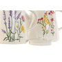 DKD Home Decor Set de 2 Teteras de Porcelana Flores Flower 24
