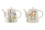 DKD Home Decor Tetera Shabby Flower 24 Porcelana Multicolor 900ml 14 x 16.5 x 22 cm (2 Unidades)