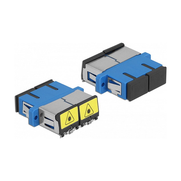 DeLOCK Acoplador de Fibra Óptica SC Duplex con Protección Láser Monomodo Azul DeLOCK Acoplador de Fibra Óptica SC Duplex con Protección Láser Monomodo Azul