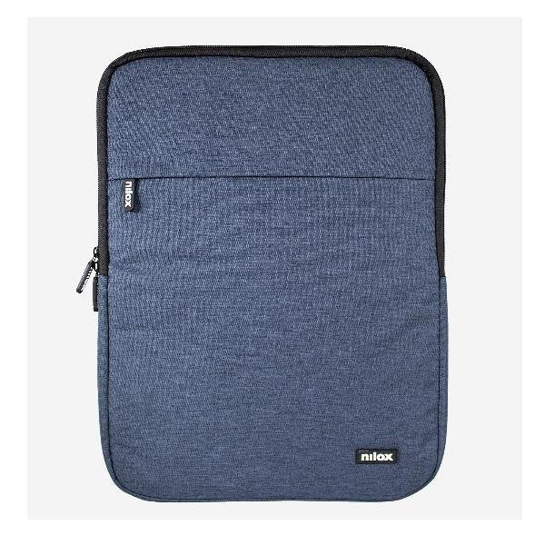 Nilox SLEEVE 17.3 AZUL Funda Sleeve Acolchada para Tablets y Portátiles de 43,9 cm (17.3") con Compartimento Adicional para Accesorios