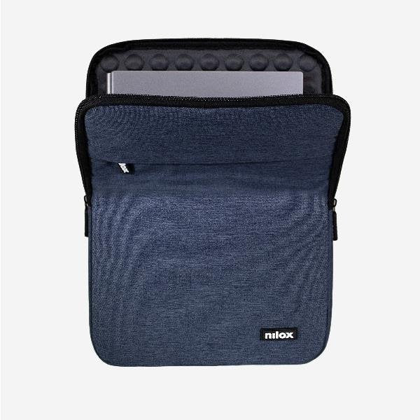 Nilox SLEEVE 17.3 AZUL Funda Sleeve Acolchada para Tablets y Portátiles de 43,9 cm (17.3") con Compartimento Adicional para Accesorios