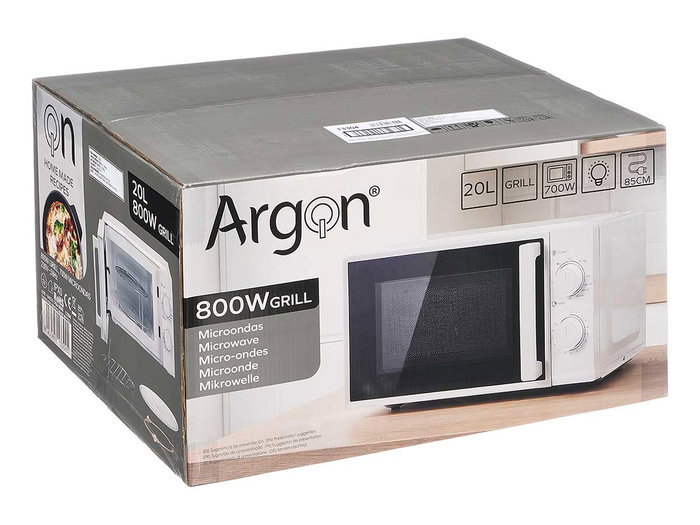 ARGON Microondas Grill 20L 800W Blanco