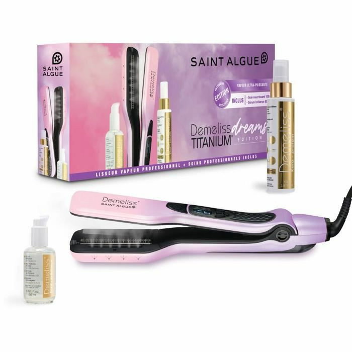 Saint Algue Demeliss TITANIUM Dreams Edition set - Plancha al vapor con tratamientos Kera-Protein y Sérum Saint Algue Demeliss TITANIUM Dreams Edition set - Plancha al vapor con tratamientos Kera-Protein y Sérum
