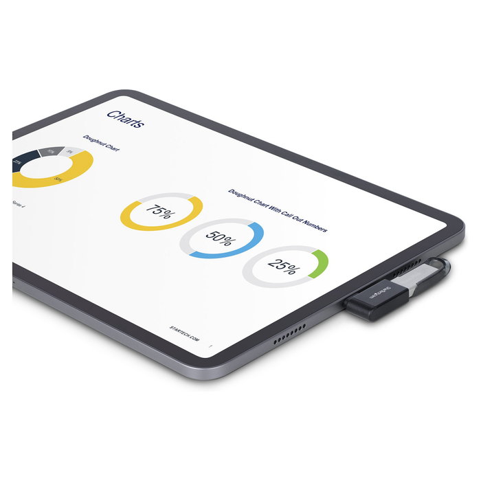 Startech Adaptador USB-C a USB-A Angulado 5 Gbps Carcasa Metálica Compacto Startech Adaptador USB-C a USB-A Angulado 5 Gbps Carcasa Metálica Compacto