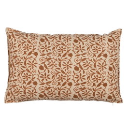 Ixia Cojín Beige-Marrón 100% Algodón 60 x 40 cm (Pack de 2)