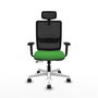 PIQUERAS Y CRESPO Silla de oficina Haches con mecanismo Sincro/Traslack Verde y Negro