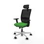 PIQUERAS Y CRESPO Silla de oficina Haches con mecanismo Sincro/Traslack Verde y Negro