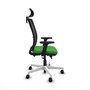 PIQUERAS Y CRESPO Silla de oficina Haches con mecanismo Sincro/Traslack Verde y Negro