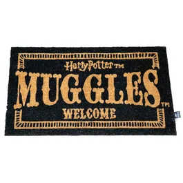 Bioworld Felpudo 'Muggles Welcome' Harry Potter 60x40 cm en Fibra de Coco con Base PVC