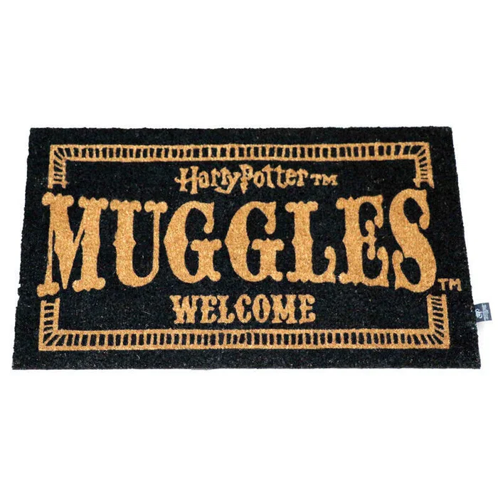 Bioworld Felpudo 'Muggles Welcome' Harry Potter 60x40 cm en Fibra de Coco con Base PVC