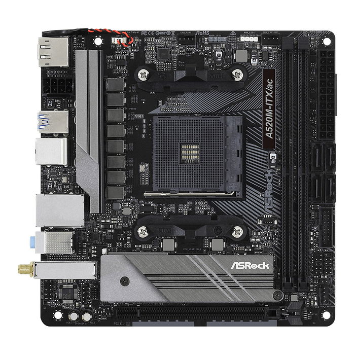 ASRock A520M-ITX/AC (AM4) Placa Base DDR4 Micro ATX para AMD Ryzen 2000 y 3000 Series ASRock A520M-ITX/AC (AM4) Placa Base DDR4 Micro ATX para AMD Ryzen 2000 y 3000 Series