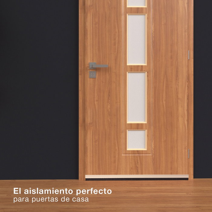 Hantums Burlete adhesivo PVC con flecos 1M - Blanco