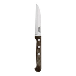 Tramontina Cuchillo Polywood para Verduras y Frutas 9 cm Hoja Acero Inoxidable Mango Castaño