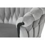 DKD Home Decor Silla de Poliéster y Metal Gris