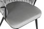 DKD Home Decor Silla Moderno Gris Negro Poliester Metal 60 x 84 x 66 cm
