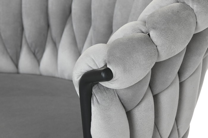 DKD Home Decor Silla Moderno Gris Negro Poliester Metal 60 x 84 x 66 cm