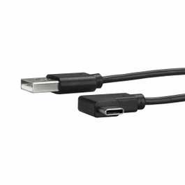 StarTech.com Cable USB-A a USB-C de 1 m con Conector Angular Derecho Negro