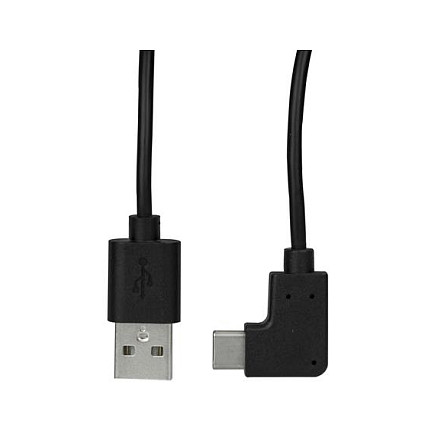 StarTech.com Cable USB-A a USB-C de 1 m con Conector Angular Derecho Negro