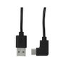 StarTech.com Cable USB-A a USB-C de 1 m con Conector Angular Derecho Negro