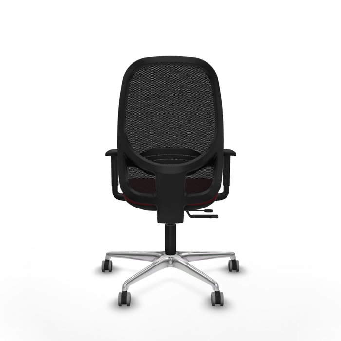PIQUERAS Y CRESPO Silla de oficina Cilanco con mecanismo Sincro/Traslack, Granate y Negro