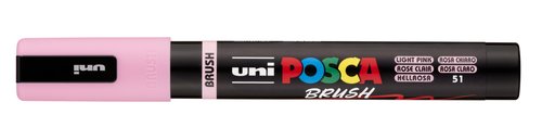 POSCA PC-5BR Brush Marcador Punta Semiflexible Rosa Claro POSCA PC-5BR Brush Marcador Punta Semiflexible Rosa Claro