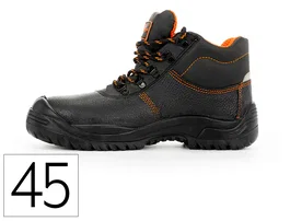 Safetop Bota de seguridad de cuero negro S3 SR talla 45