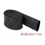 DeLOCK Tubo termorretráctil con patrón en X antideslizante 1 m x 20 mm Negro