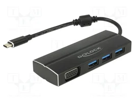 DeLOCK 63932 Adaptador USB Type-C™ a 3 x USB 3.0 Tipo-A y 1 x VGA