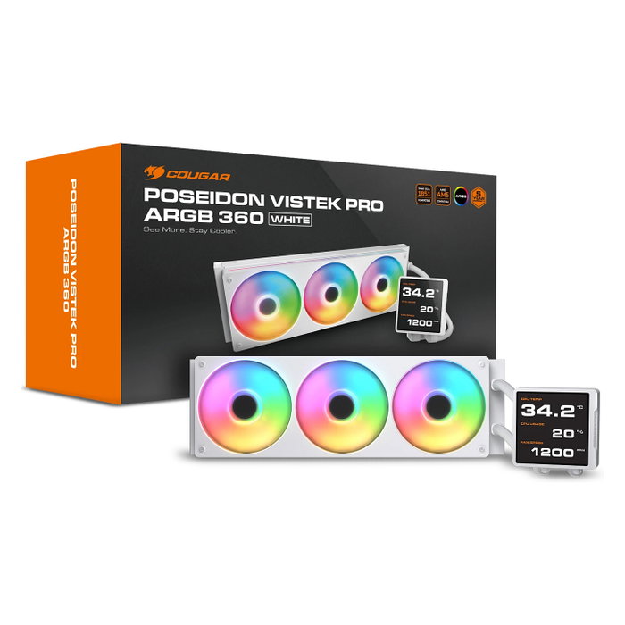Cougar Poseidon Vistek Pro 360 ARGB Blanco Cougar Poseidon Vistek Pro 360 ARGB Blanco