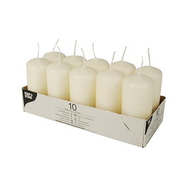 PAPSTAR Vela pilar Stumpenkerzen 9 cm creme